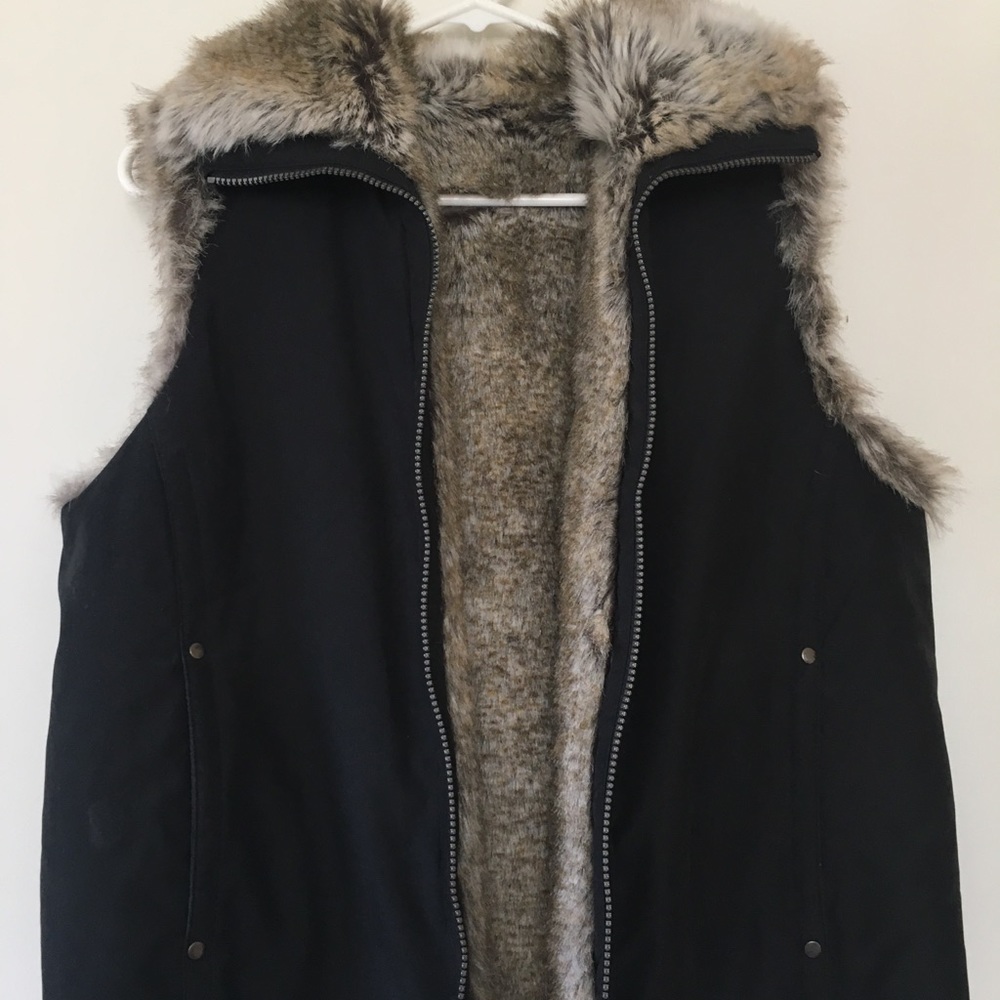 Faux fur vest